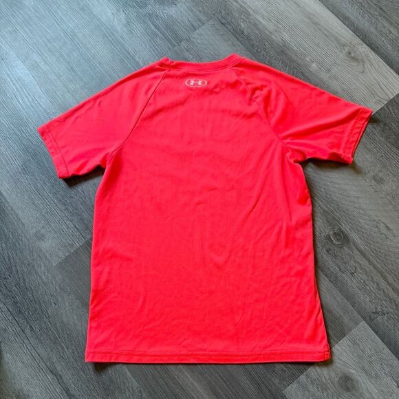 Under Armour Neon Orange Camo Shirt Youth Medium Loose Fit - Picture 7 of 9